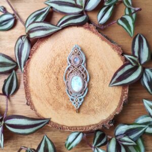 Larimar+Mondstein Halskette