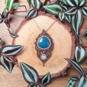 Apatit + Mondstein Halskette