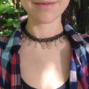 Choker/Fusskette mit Spiral Anhänger